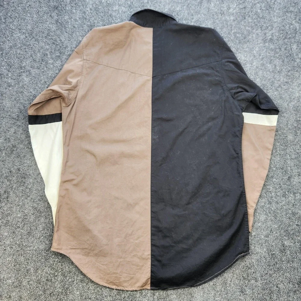 Cumberland Outfitters Shirt Mens Large Brown Colorblock Button Down Western - Picture 5 of 9